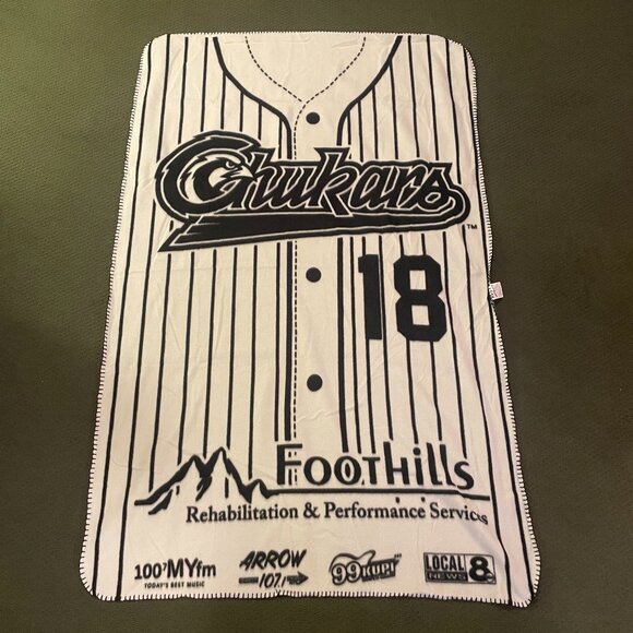 Idaho Falls Chukars Baseball Team Uniform Themed Blanket 40 1/2 x 62 - Picture 1 of 1